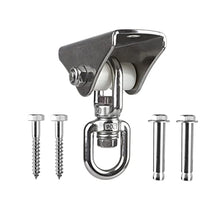 Load image into Gallery viewer, ZEALINNO Heavy Duty Swing Hangers, Permanent Antirust SUS304 Stainless Steel 360°Swivel Swing Set Brackets for Indoor Outdoor, 1200 lb Capacity Playground Porch Swing Set Chair Yoga
