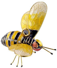 Load image into Gallery viewer, Kubla Crafts Cloisonne Articulated Enamel Bumblebee Christmas Ornament, Accented with Austrian Crystals, 2.75 Inches Wide