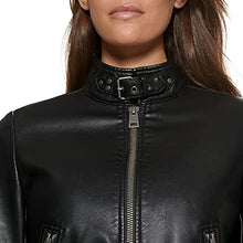 Load image into Gallery viewer, Levi's Women's Faux Leather Motocross Racer Jacket (Standard and Plus), Scallop Shell Latch Collar, X-Small