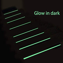 Load image into Gallery viewer, S&X Stair Treads Non Slip Tape with Photoluminescent Stripe,Glow in The Dark Anti Slip Tape,High Traction Friction Abrasive Adhesive Tape,Indoor & Outdoor,6 Inch X 24 Inch,5 Pack,Black