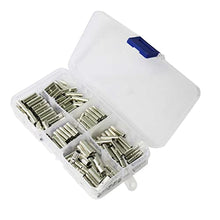 Load image into Gallery viewer, Pastall Non Insulated Butt Connectors Kit 200pcs 22-10 Gauge Uninsulated Butt Connector 22-18AWG, 16-14AWG, 12-10AWG, Electrical Wire Crimp Ferrule Terminals with 45pcs Heat Shrink Tube