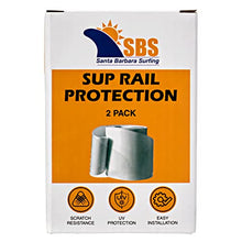 Load image into Gallery viewer, Santa Barbara Surfing SBS Stand Up Paddle Board Rail Savers (Jumbo 83" x 3.5") - Clear SUP Protection