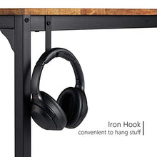 Load image into Gallery viewer, CubiCubi Computer Desk 47" Study Writing Table for Home Office, Industrial Simple Style PC Desk, Black Metal Frame, Rustic