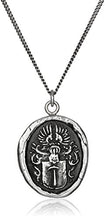 Load image into Gallery viewer, Pyrrha Talisman Men's Sterling Silver Defender Pendant Necklace, 22"