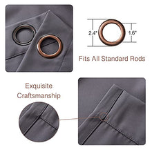 Load image into Gallery viewer, RHF Wide Thermal Blackout Patio Door Curtain Panel, Sliding Door Insulated Curtains, Grommet Curtains, Extra Wide Curtains, Curtains for Sliding Glass Door: 100W by 84L Inches- Dark Grey