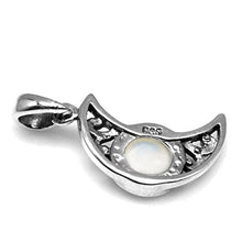 Load image into Gallery viewer, Silvershake Natural Moonstone 925 Sterling Silver Filigree Crescent Moon Pendant with 18 Inch Chain Necklace