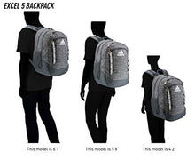 Load image into Gallery viewer, adidas Unisex-Adult Excel Backpack, Black/Gold Metallic, One Size