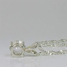 Load image into Gallery viewer, Danburite 7mm Sterling Silver Gemstone Necklace Natural Untreated