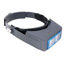 Load image into Gallery viewer, Headband Magnifier Double Lens Head-Mounted Reading Magnifier Loupe Jewelry Visor Opitcal Glass Binocular Magnifier with Lens Magnification-1.5X 2X 2.5X 3.5X