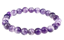 Load image into Gallery viewer, Natural Amethyst Gemstone Bracelet 7 inch Stretchy Chakra Gems Stones Healing Crystal Birthday Gift (Unisex) GB8-16
