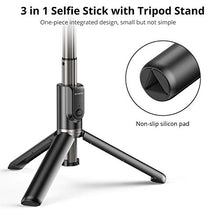 Load image into Gallery viewer, ATUMTEK Bluetooth Selfie Stick Tripod, 360° Rotation Mini Extendable Selfie Stick with Wireless Bluetooth Remote for iPhone 11/11 Pro/XS Max/XR/XS/X/8/7/6s/6 Plus, Samsung, Huawei Smartphones