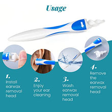 Load image into Gallery viewer, WAXIWAY Q-Grips Ear Wax Remover Kit | 3-in-1 Ear Cleaner + Silicone Ear Wax Removal Tool w/ 16 Replacement Ear Cleaner Spiral Tips | Reusable Q Grip Earwax Removal Kit Safe for Adults, Kids & Toddlers