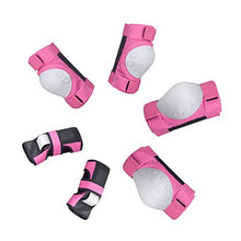 Load image into Gallery viewer, Fewear Kids & Adults Knee and Elbow Pads with Wrist Guards Protective Gear Set, Kneesavers Elbowsavers and Wristsavers for Skating Cycling Bike Rollerblading Scooter, L/M/S (Pink, M)