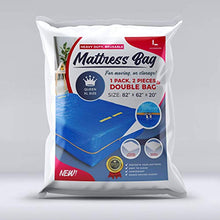 Load image into Gallery viewer, LEVARARK Mattress Bag for Moving and Storage | Queen XL Size Double Cover | Heavy Duty Tarp Plus 4 Mil Thick Plastic Protector | Sturdy Reusable Material Handles and Strong Zipper (Queen XL)