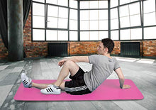 Load image into Gallery viewer, Mind Reader NBRMAT-PNK All Purpose 1/2 Extra Thick Yoga Fitness & Exercise Mats with Carrying Strap, High Density Anti-Tear, Pink