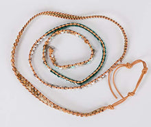 Load image into Gallery viewer, New! Dazzling Handmade Leather Wrap Bracelet | SPUNKYsoul Collection (5 Wrap Teal Camel)
