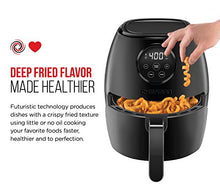 Load image into Gallery viewer, Chefman TurboFry 3.6 Quart Air Fryer Oven w/ Digital Touch Screen, Dishwasher Safe Flat Basket, Healthy Oil-Free Airfryer w/ 60 Minute Timer & Auto Shutoff, BPA-Free, Matte Black, Cookbook Included