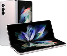 Load image into Gallery viewer, SAMSUNG Galaxy Z Fold 3 5G Factory Unlocked Android Cell Phone US Version Smartphone Tablet 2-in-1 Foldable Dual Screen Under Display Camera 256GB Storage, Phantom Silver (Renewed)