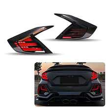 Load image into Gallery viewer, inginuity time LED Tail Lights For Honda Civic 10Th Gen Sedan 2016-2021 DRL Start Up Animation Sequential Indicator Rear Lamp Assembly (Not For Hatchback) (Black)