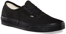 Load image into Gallery viewer, Vans Unisex Authentic Black/Black Canvas VN000EE3BKA Mens 11, Womens 12.5