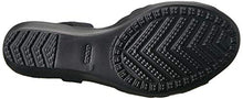 Load image into Gallery viewer, Crocs Women's Leigh II Cross-Strap Ankle Wedges Sandal, Black/Black, 4