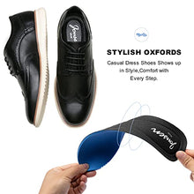 Load image into Gallery viewer, Jousen Men's Black Dress Shoes Brogue Lace Up Casual Dress Shoes for Men Wingtip Oxfords Shoes (AMY734 Black 10.5)