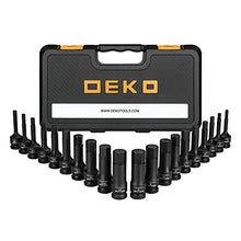 Load image into Gallery viewer, DEKOPRO 1/2" Drive Master Impact Hex Bit Set, Hex Driver,20Piece, Cr-Mo Steel, SAE/Metric, 1/4" - 3/4", 6mm - 19mm, Meets ANSI Standards, Dual Size Markings, Heavy Duty Storage Case