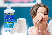 Load image into Gallery viewer, T.N. Dickinson's 16 oz. Witch Hazel 100% Natural Astringent with 100 Pcs. Cotton Rounds