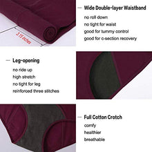 Load image into Gallery viewer, INNERSY Womens Menstrual Period Panties High Waist Cotton Postpartum Underwear 3 Pack(X-Large, Dark Red&Navy&Gray)