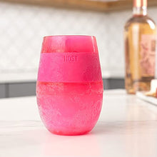 Load image into Gallery viewer, Host Cooling Cup Set of 1 Plastic Double Wall Insulated Freezable Drink Chilling Tumbler with Freezing Gel, Wine Glasses for Red and White Wine, 8.5 oz, Translucent Magenta