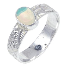 Load image into Gallery viewer, JewelForce Opal Gemstone Band Ring 925 Sterling Silver Band Ring Men And Women Band Ring All Size Band Ring Gift Item Handmade Jewelry JSR-117H_US9.5