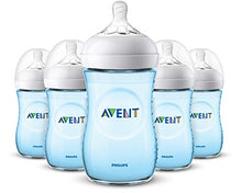 Load image into Gallery viewer, Philips Avent Natural Baby Bottle, Blue, 9oz, 5pk, SCF013/59