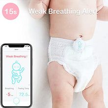 Load image into Gallery viewer, Sense-U Baby Breathing Monitor - Tracks Baby's Breathing Movement, Temperature, Rollover and Sleeping Position for Baby Safety with Audio Alarm on Smartphones, Pink