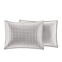 Load image into Gallery viewer, Comfort Spaces Kienna Quilt Set - Luxury Double Sided Stitching Design, All Season, Lightweight, Coverlet Bedspread Bedding, Matching Shams, Gray Full/Queen(90"x90") 3 Piece