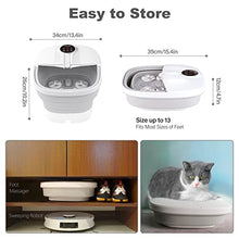 Load image into Gallery viewer, TimeRelish Motorized Foot Spa Bath Massager with Heat Bubbles and Vibration Massage, 16OZ Lavender Foot Soak Epsom Salt, Collapsible Foot Bath Bucket with 24 Auto Massage Balls, LED Screen,Remote