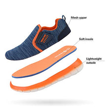 Load image into Gallery viewer, DREAM PAIRS Boys Athletic Sports Sneakers Slip on Tennis Running Shoes Navy Orange Size 4 Big Kid Luca