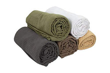 Load image into Gallery viewer, DG Collections Cotton Breathable Thermal Blanket - King (108x90 in) Green, Snuggle in These Super Soft Cozy Cotton Blankets - Perfect for Layering Any Bed - Provides Comfort and Warmth for Years