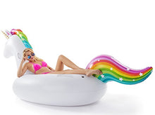 Load image into Gallery viewer, Jasonwell Giant Inflatable Unicorn Pool Float Floatie Ride On with Fast Valves Large Rideable Blow Up Summer Beach Swimming Pool Party Lounge Raft Decorations Toys Kids Adults