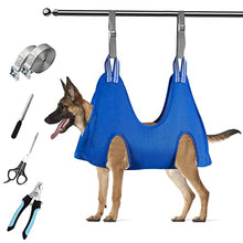Load image into Gallery viewer, ATESON Pet Grooming Hammock for XL Large Dogs with Nail Clippers/Nail Trimmers/Grooming Scissors, Dog Grooming Harness for Nail Trimming, Pet Grooming Sling Helper