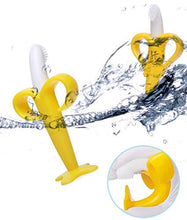 Load image into Gallery viewer, ArtJ4U Baby Toddler Toothbrush Set & Banana Teether for Age 6-24 Month Silicone Infant Training Finger toothbrushes,Extra Soft Bristle for Baby Teeth & Infant Gums,BPA Free(6 Pack)