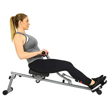 Load image into Gallery viewer, Sunny Health & Fitness SF-RW1205 Rowing Machine Rower w/ 12 Level Adjustable Resistance, Digital Monitor and 220 LB Max Weight
