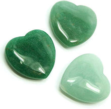 Load image into Gallery viewer, Luos Cultural Goods Green Aventurine Heart Shape Crystal - Balances, Protects Mental Well-Being, Spirit Stone, Jewelry, Home Decoration Gemstone, 1 Inch Size, 1 Piece