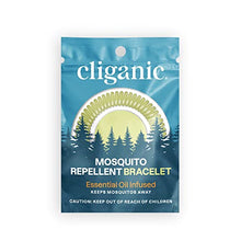 Load image into Gallery viewer, Cliganic 20 Pack Mosquito Repellent Bracelets, DEET-Free Bands, Individually Wrapped (Packaging May Vary)