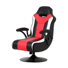 Load image into Gallery viewer, X Rocker Falcon Pedestal PC Office Gaming Chair, 32" x 25" x 42", Black/Red