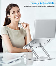 Load image into Gallery viewer, BoYata Laptop Stand for Desk, Adjustable Computer Stand with 360° Rotating Base, Ergonomic Foldable Laptop Riser Holder for Collaborative Work, Compatible with All MacBook Pro/Air, Notebook up to 17"