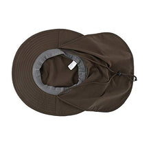 Load image into Gallery viewer, Home Prefer Outdoor UPF50+ Mesh Sun Hat Wide Brim Fishing Hat with Neck Flap (Army Green)