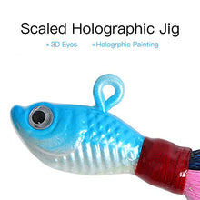 Load image into Gallery viewer, Dr.Fish Lot 3 Bucktail Jig Fluke Lure Saltwater Freshwater Baits Assorted Kit Bass Striper Bluefish Surf Fishing White, Chartreuse, Red 1/4 oz