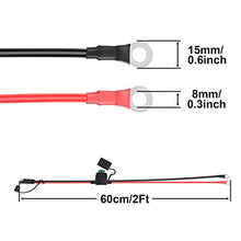 Load image into Gallery viewer, SAE Battery Connector - iGreely 10 Gauge Wire SAE to O Ring Terminal, 2-Pin Quick Disconnect SAE Battery Cable Extension Wire for Solar Panel Automotive Marine Motorcycle Cars RV 10 AWG 2ft/60cm
