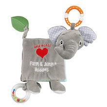 Load image into Gallery viewer, Soft Baby Cloth Book,Crinkle Elephant Fabric Infant Books Teething Teether Toys Education Bunny Toy for Babies Toddler 1 Year Old Boy Girl &Up,Stuffed Farm Animal Jungle Plush Book Touch and Feel Toy
