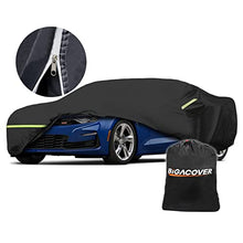 Load image into Gallery viewer, for Camaro Full Car Cover Waterproof All Weather, Outdoor Car Covers Windproof Heavy Duty Waterproof Protection Fit for 2010-2021 Chevy Camaro (Black)